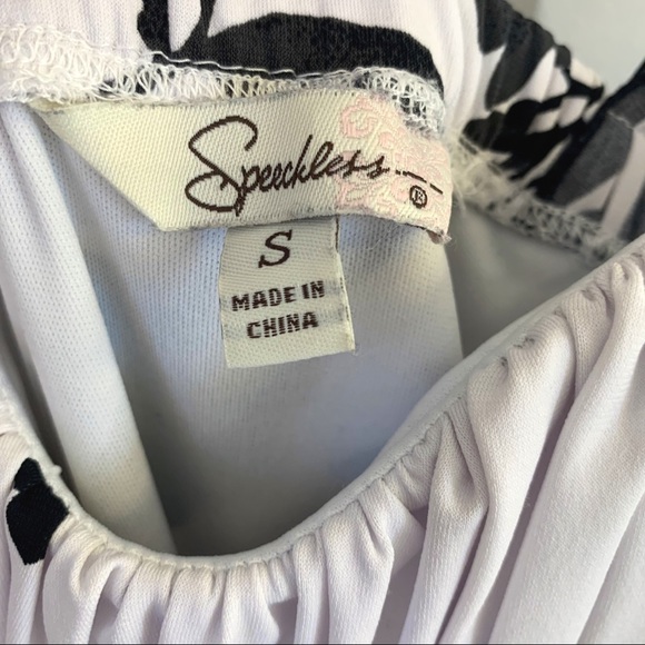 SPEECHLESS • Black and White Sleeveless Floral Dress - Picture 11 of 13